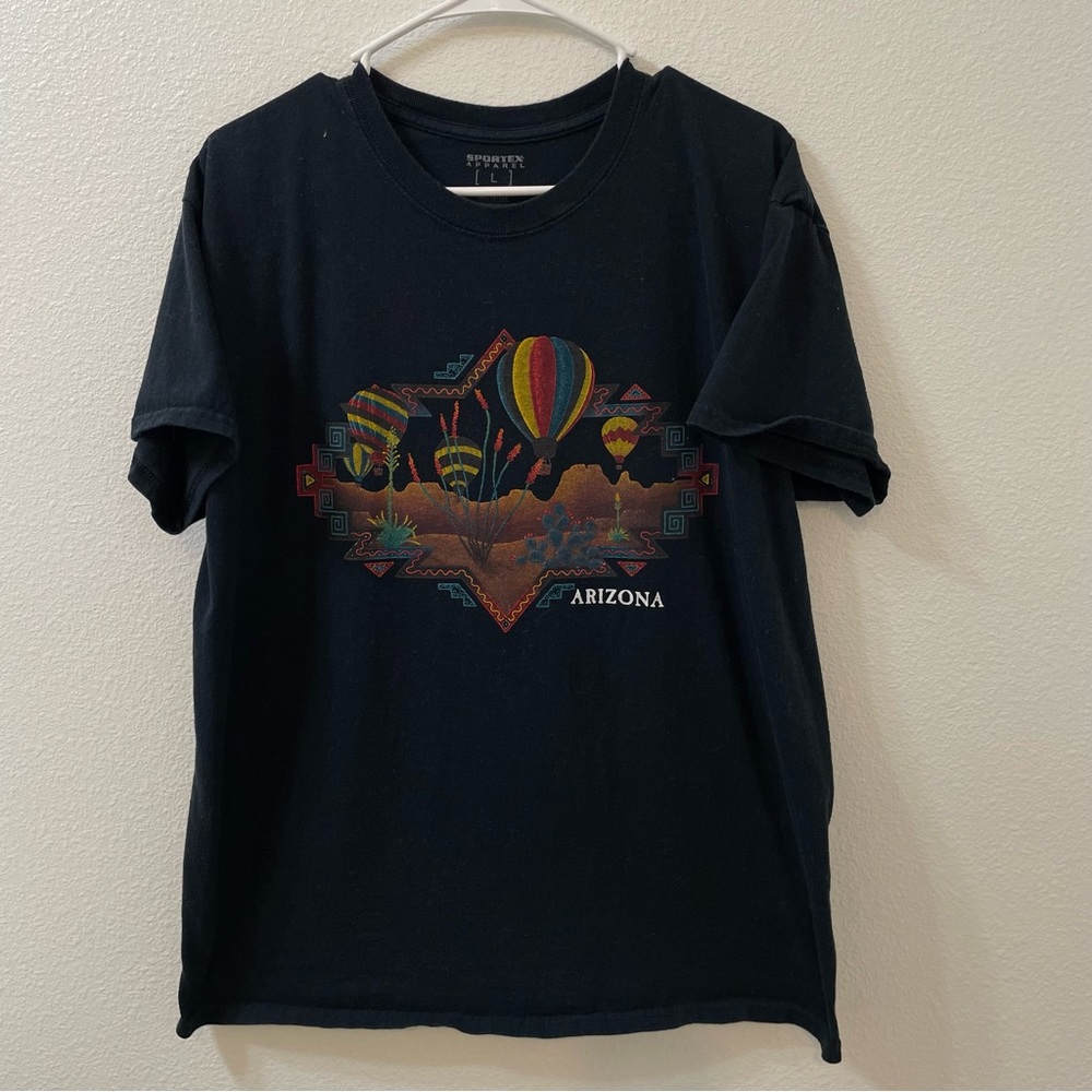 Arizona Aztec hot air balloon shirt black large